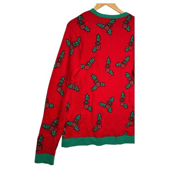 33 Degrees Sweater Mens XL Ugly Christmas Holiday Workout Kettlebell Buff Santa - Picture 6 of 12